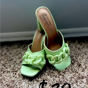 Call it spring. Open Toe Slip On pumps. Very Comfy